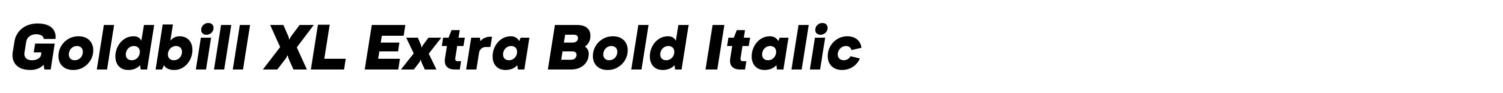 Goldbill XL Extra Bold Italic